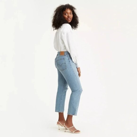 Levi's Wedgie Straight Fit Jeans Authentically Yours Medium Wash High Rise Denim - Picture 10 of 15